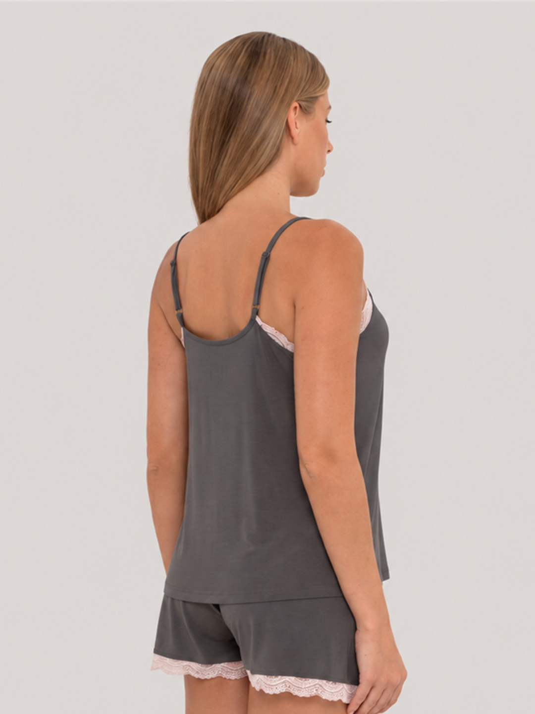 Lace Camisole Gunmetal back