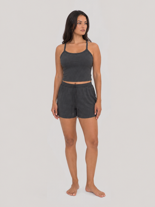 Rib Lounge Short Charcoal Heather full