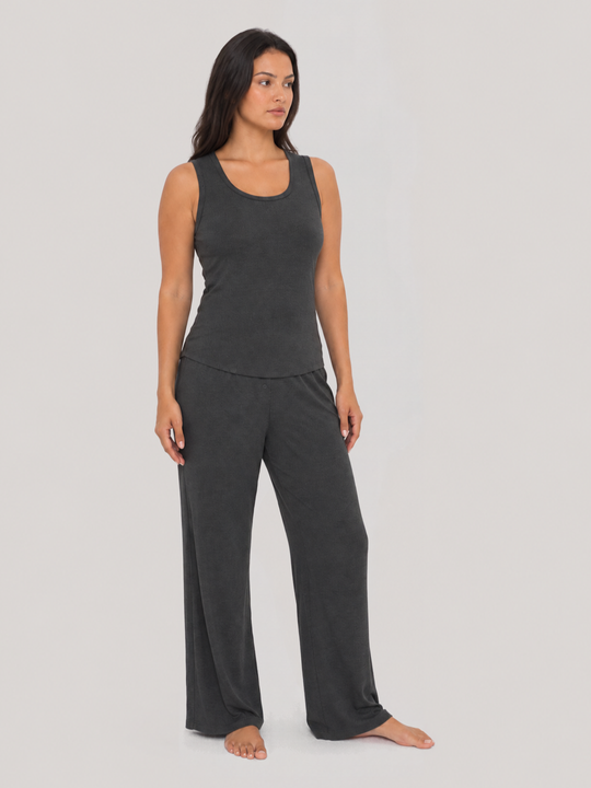 Rib Lounge Tank Charcoal Heather full